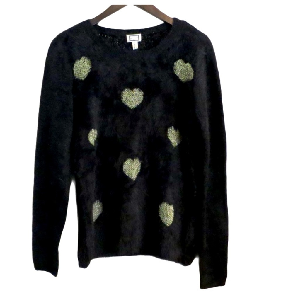 Movint New York Eyelash Heart Sweater Size L